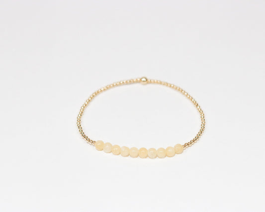Citrine and Gold Beaded Bracelet